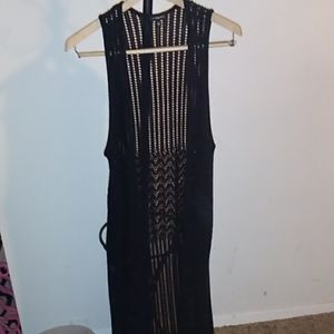 Long open front Crochet Duster